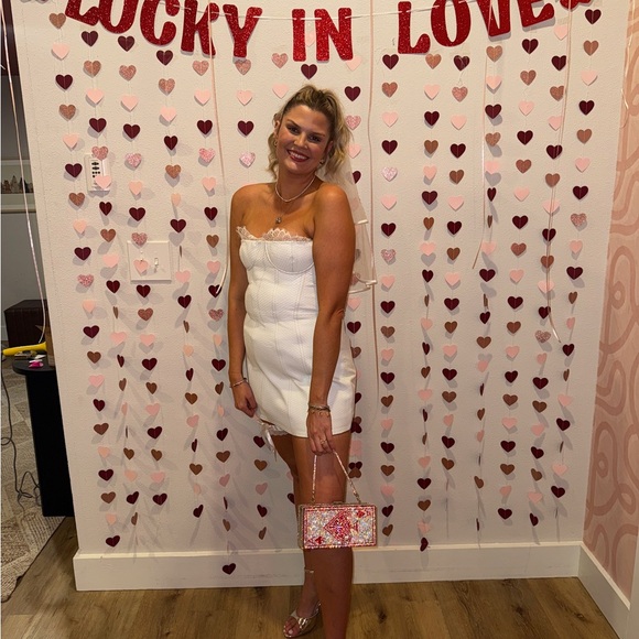 Retrofete White Strapless Mini Dress - Picture 7 of 7